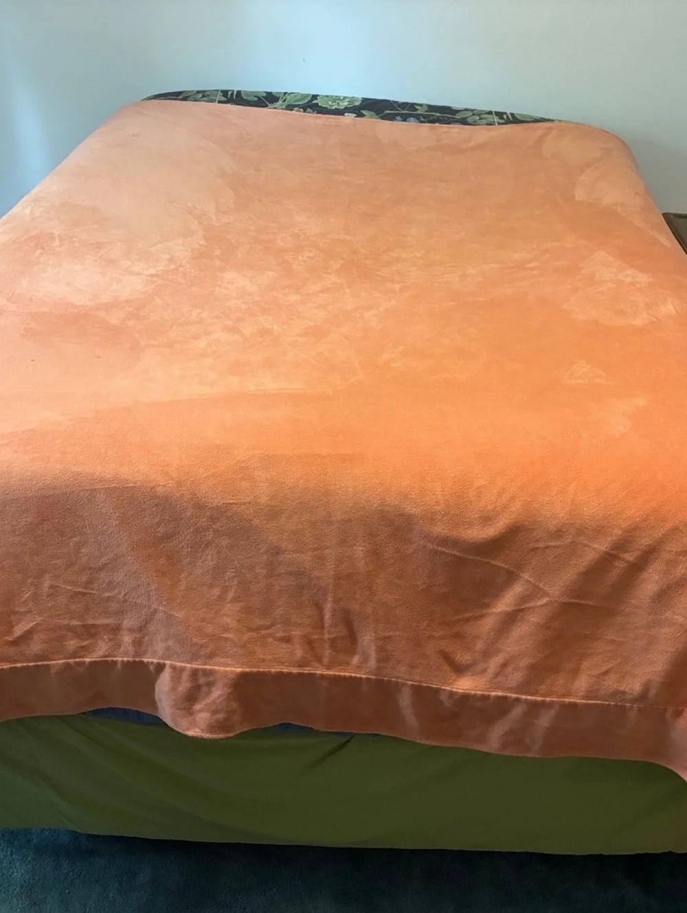 Queen coral Velour Bedspread and Duvet shams Set 4-Piece